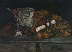 Paul Cezanne Cezanne's Accessories still life with philippe solari's Medallion Sweden oil painting art